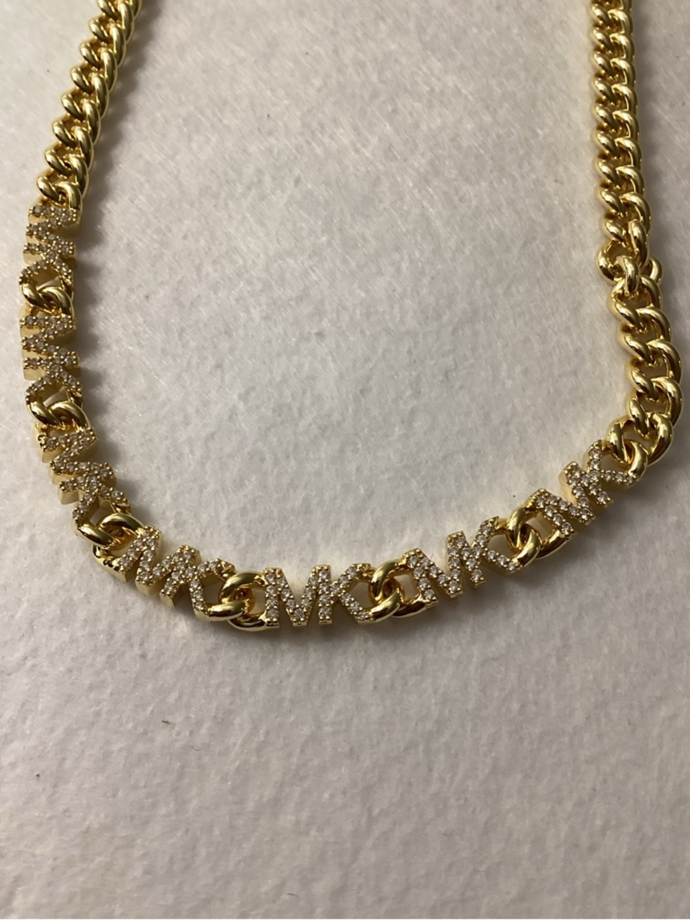 Michael Kors Gold-Tone Logo Link Chain Necklace MKJ7959710 - Picture 6 of 9
